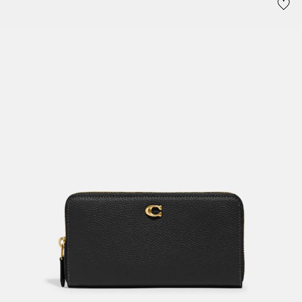 Coach Accordion Black Wallet NWT